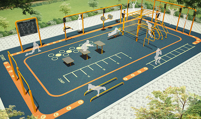 ภาพตัวอย่างเครื่องออกกำลังกายกลางแจ้งของ Design Park